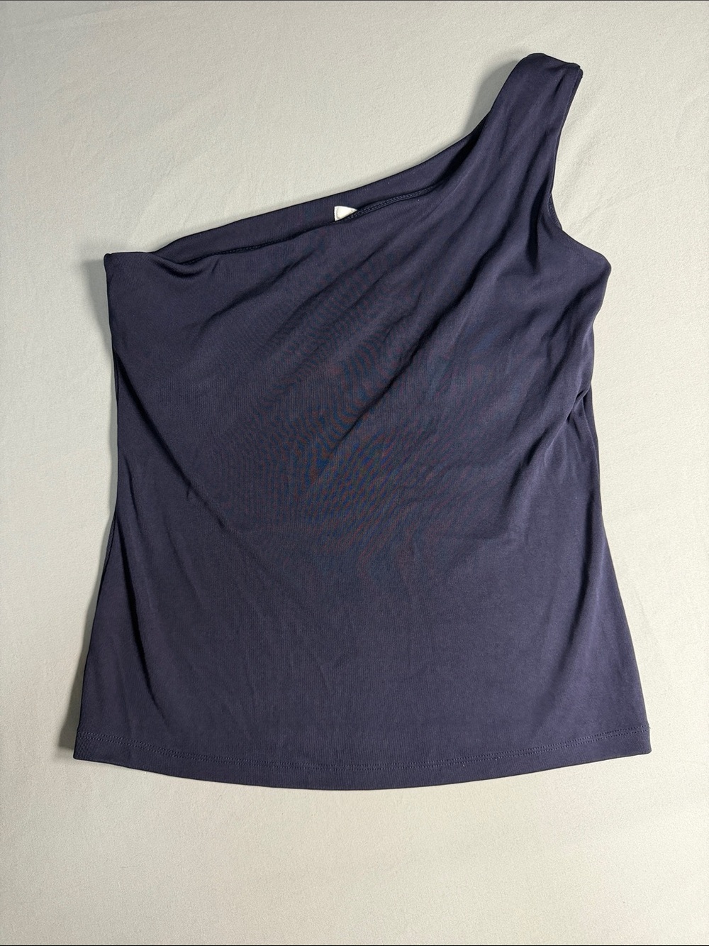 Cache One-Shoulder Navy Top